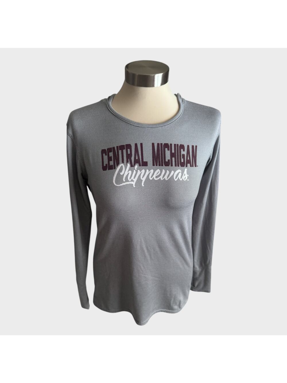 J. America Central Michigan Chippewas Striped Small Hoodie Polyester